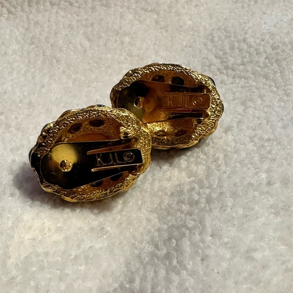Kenneth Jay Lane KJL Vintage 60’s Clip On Earrings - Picture 4 of 10
